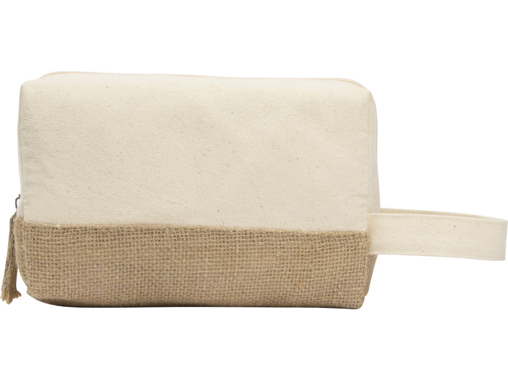 Косметичка «Jute» с ручкой из хлопка и джута — изображение 4