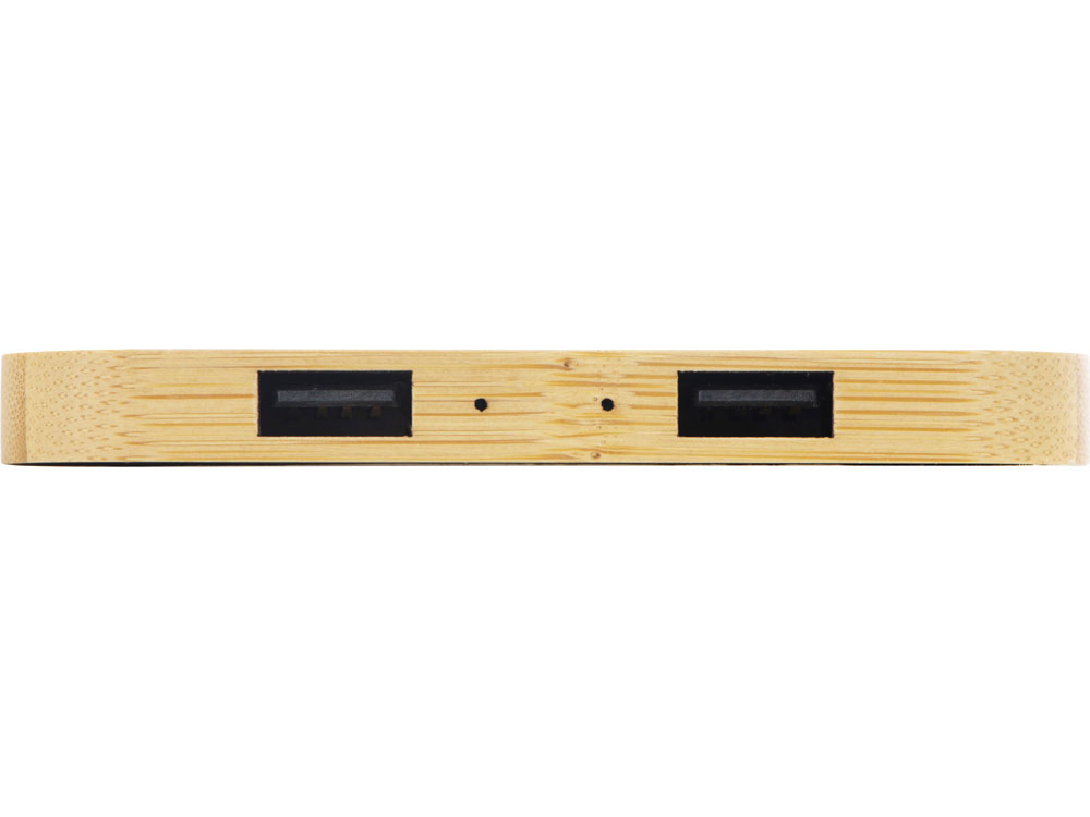 USB-хаб с беспроводной зарядкой из бамбука «Plato», 5 Вт — изображение 6