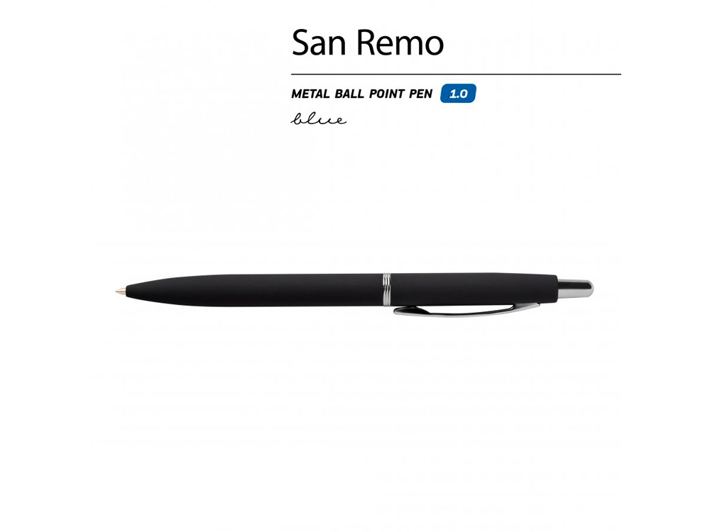 Ручка металлическая шариковая «San Remo», софт тач — изображение 2