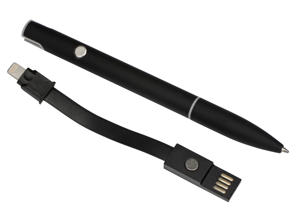 Ручка металлическая шариковая «Connect» с кабелем USB 2 в 1 — изображение 6