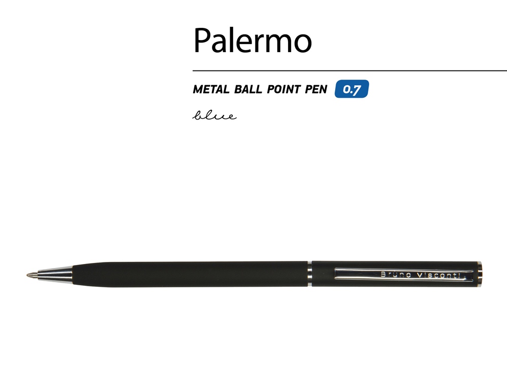 Ручка металлическая шариковая «Palermo», софт-тач — изображение 2